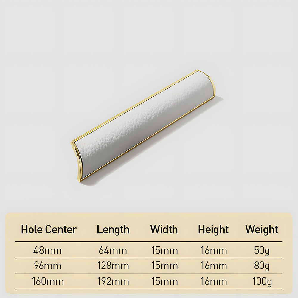 Fashionable Leather Zinc Alloy Wardrobe Drawer Handles