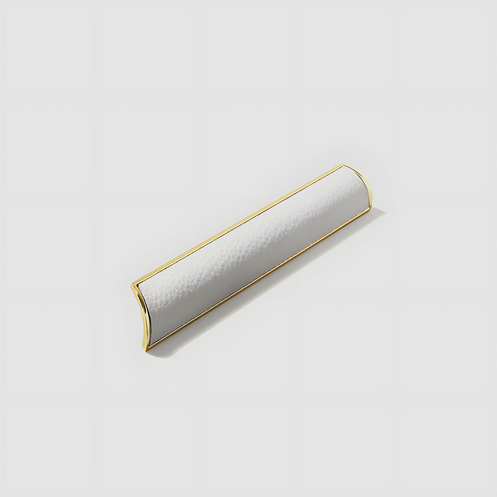 Fashionable Leather Zinc Alloy Wardrobe Drawer Handles