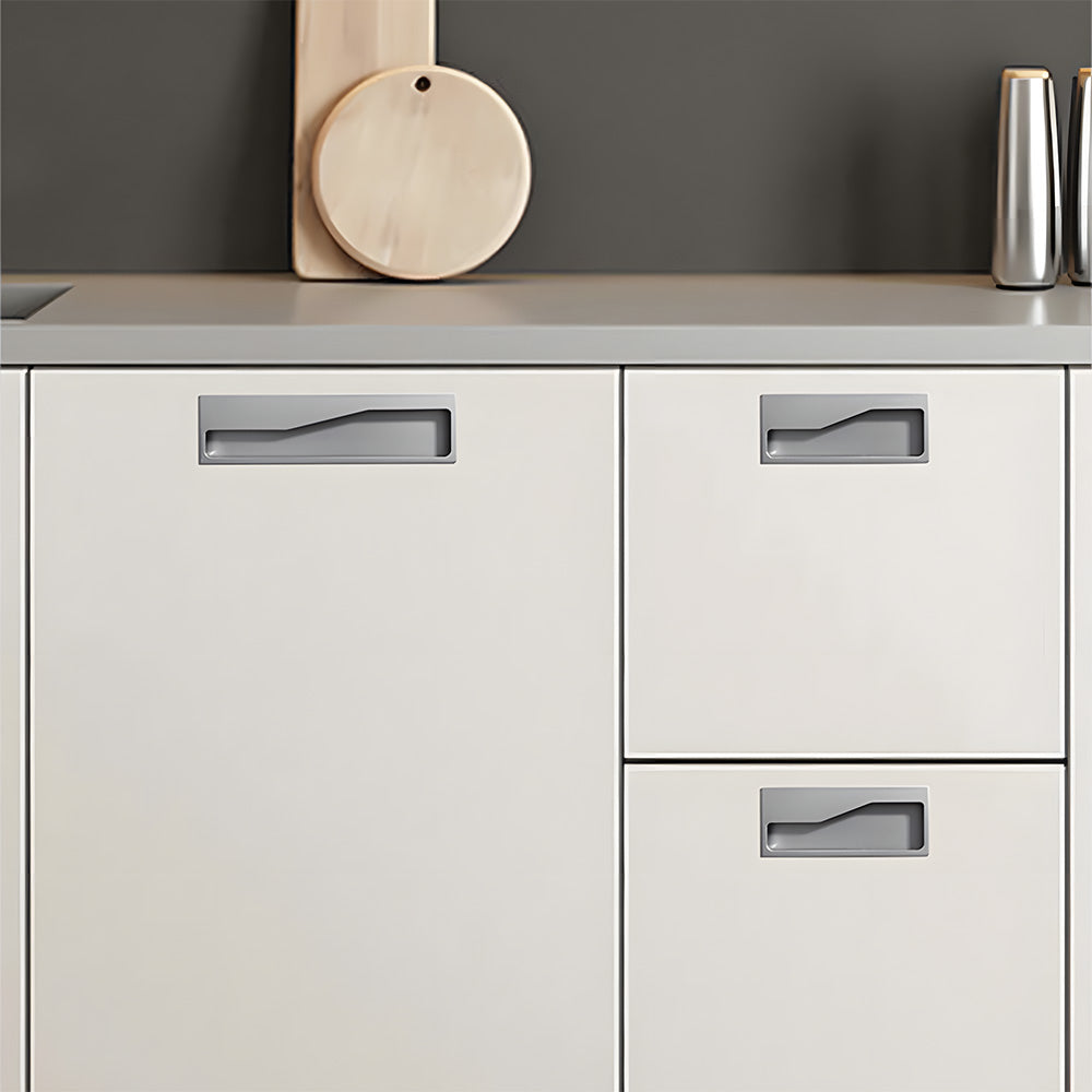 Modern Recessed Flush Pull Handles for Wardrobes
