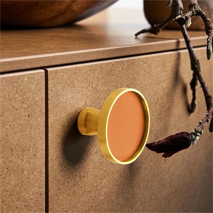 Colorful Leather Bar Cabinet Handles