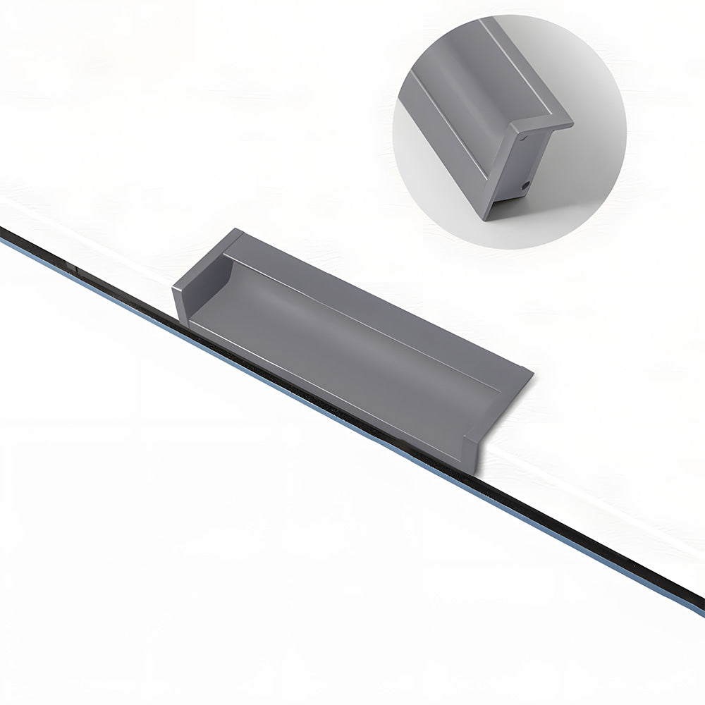 Minimalist Aluminum Alloy Hidden Kitchen Cupboard Finger Pulls
