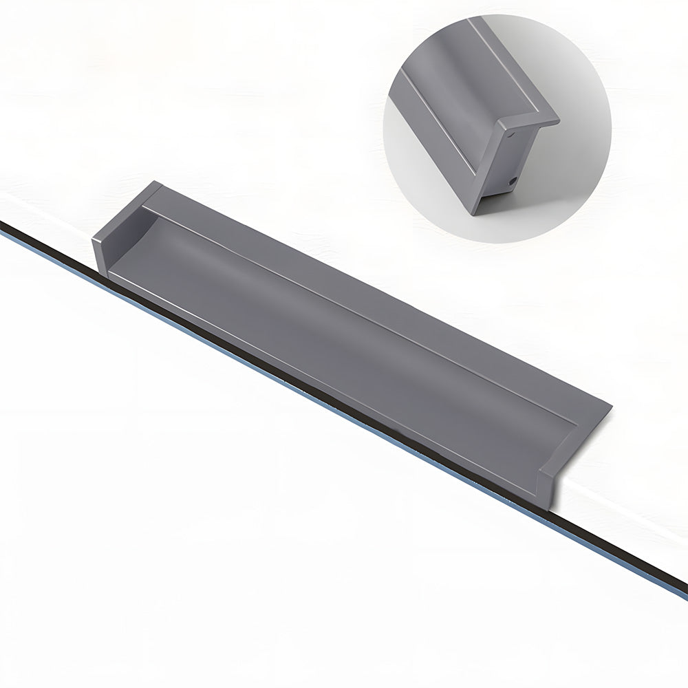 Minimalist Aluminum Alloy Hidden Kitchen Cupboard Finger Pulls
