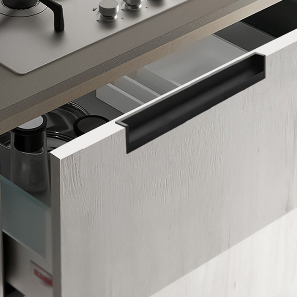 Minimalist Aluminum Alloy Hidden Kitchen Cupboard Finger Pulls