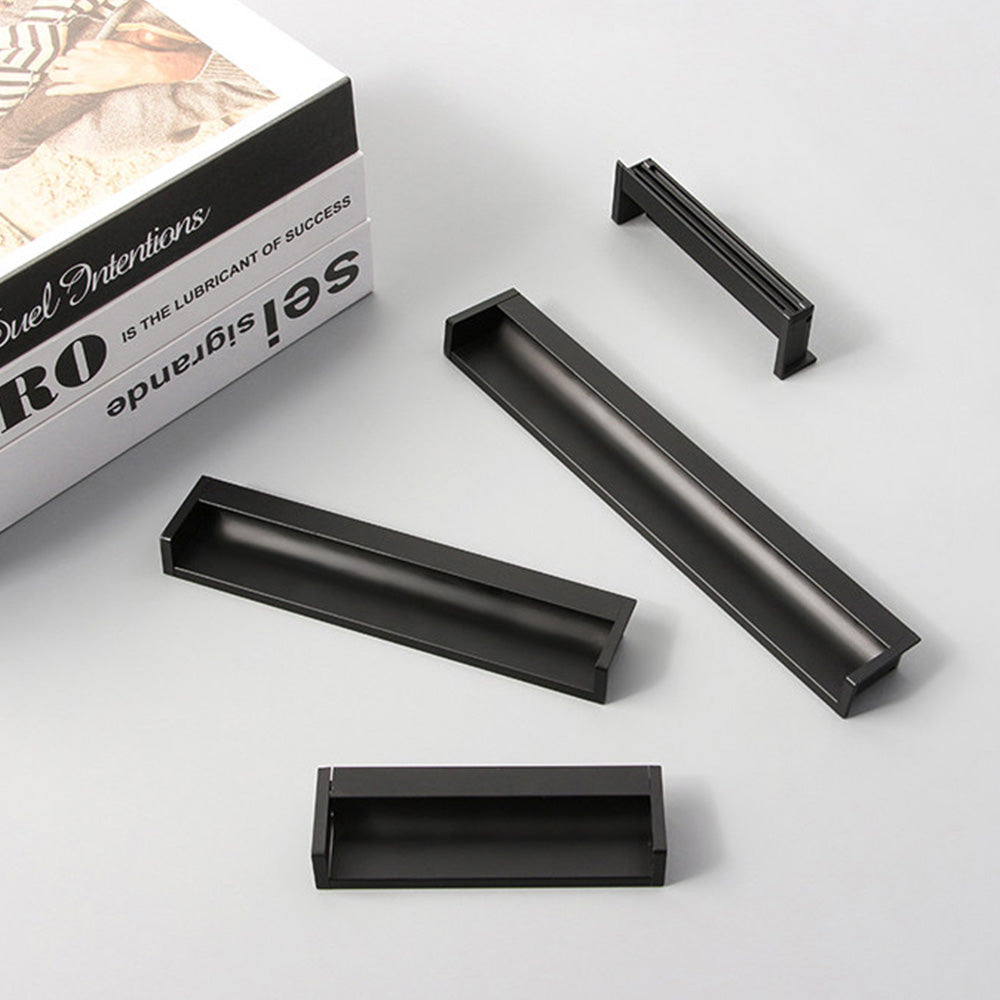 Minimalist Aluminum Alloy Hidden Kitchen Cupboard Finger Pulls