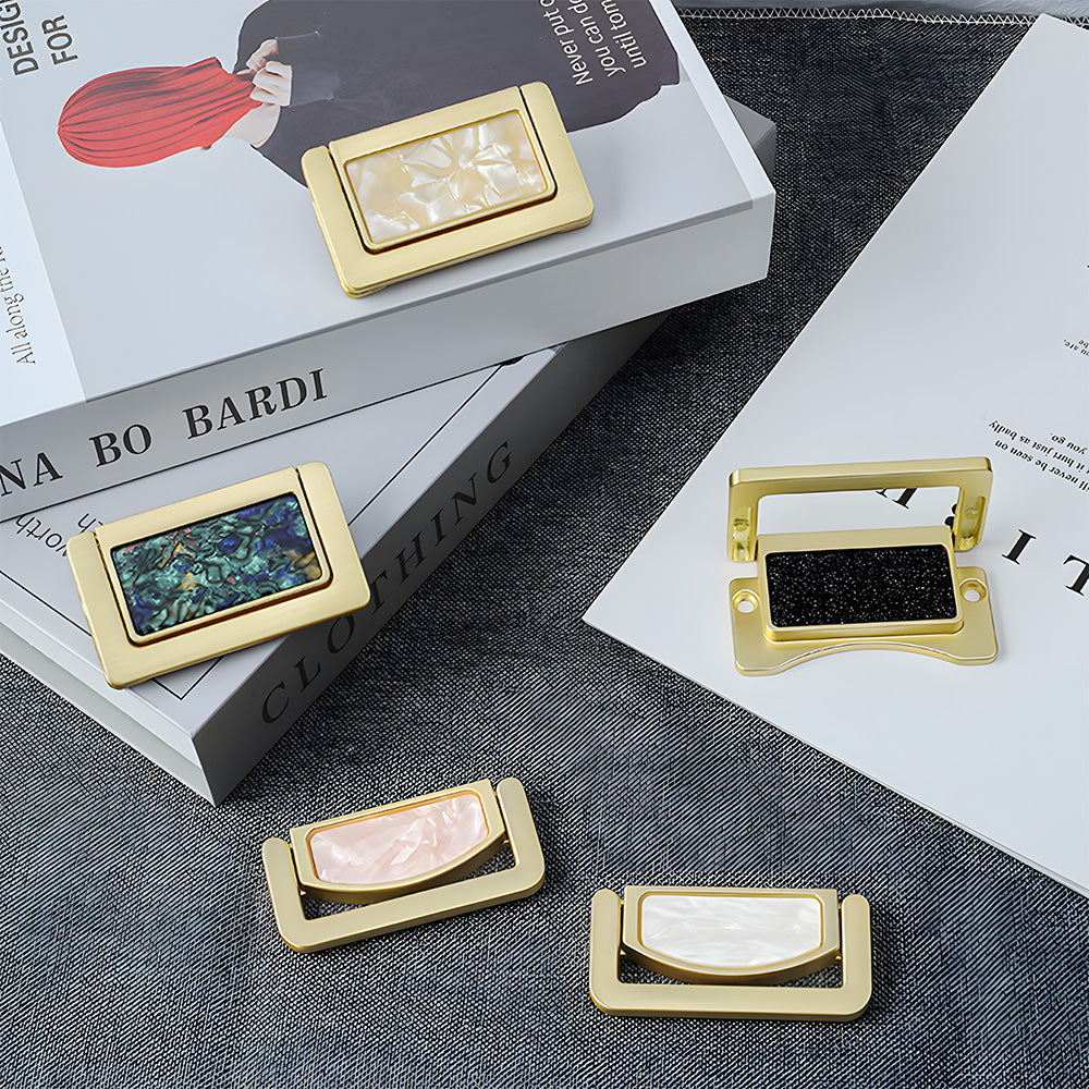 Invisible Shell Gold Ring Zinc Alloy Cabinet Drawer Handle