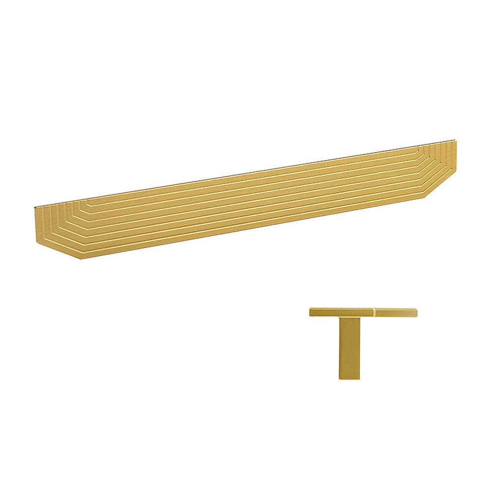 A Pair of Modern Semi-Circular Gold Kitchen Cabinet Door Handle