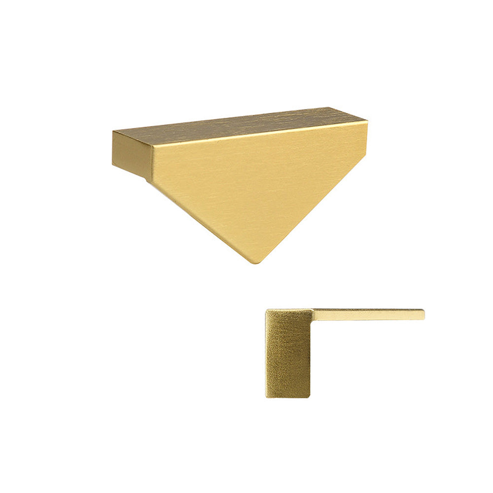 A Pair of Modern Semi-Circular Gold Kitchen Cabinet Door Handle