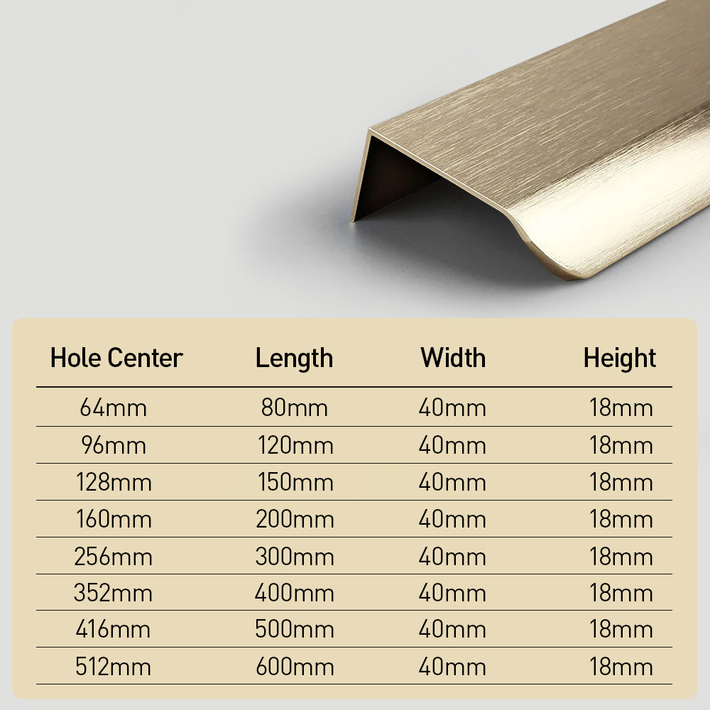 Modern Arc Invisible Edge Cabinet Handles