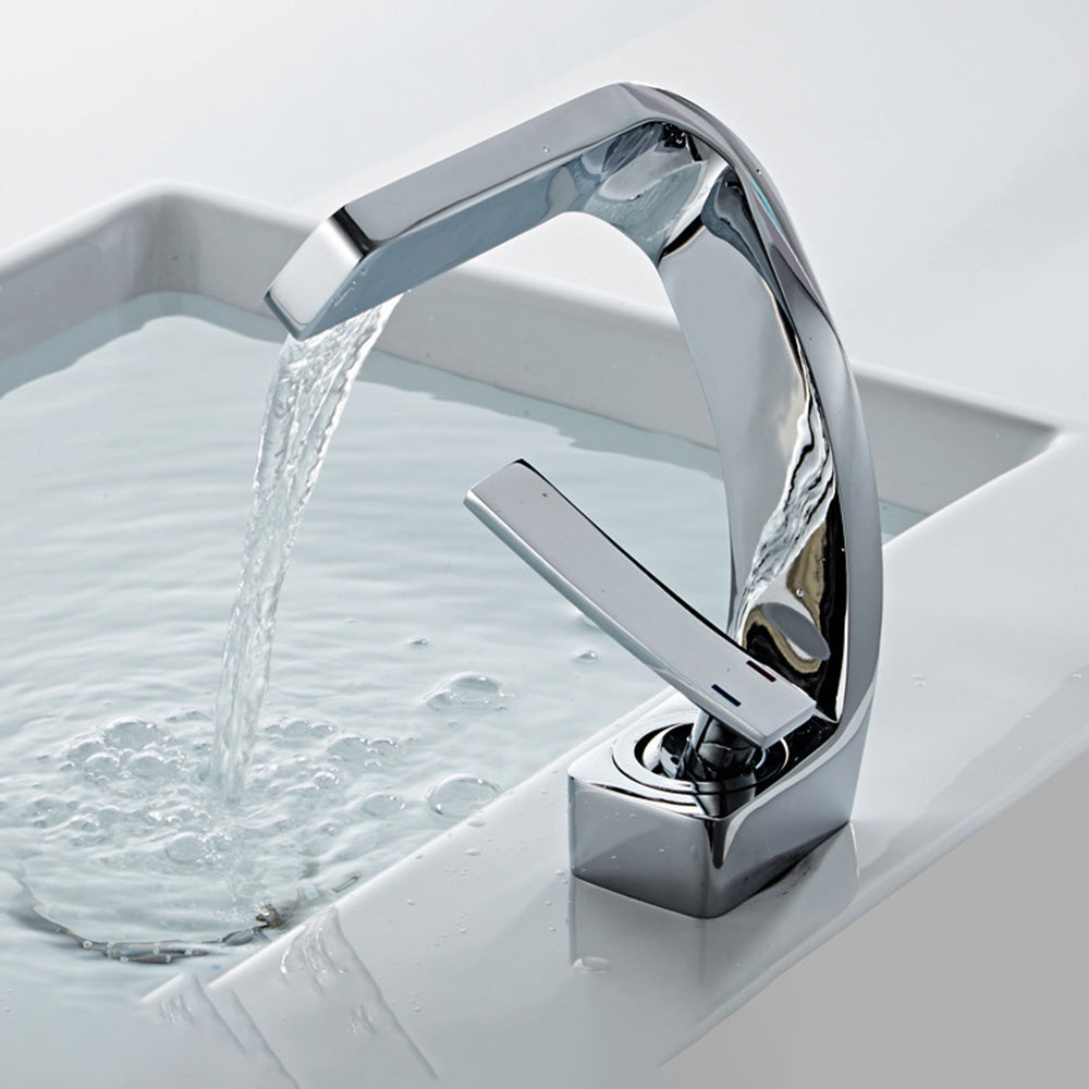 Modern Luxury Waterfall Mono Basin Mixer Tap