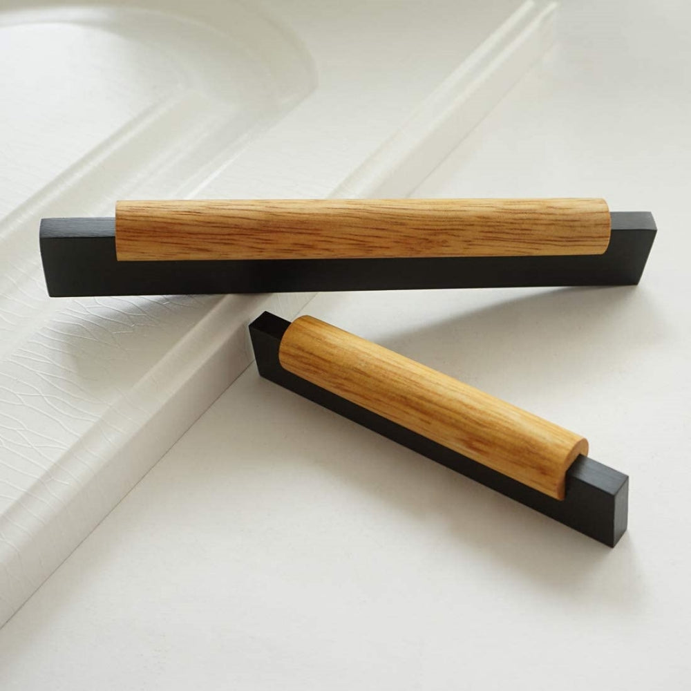 1 Pack Simple Wood Cabinet Kitchen Pull Handle