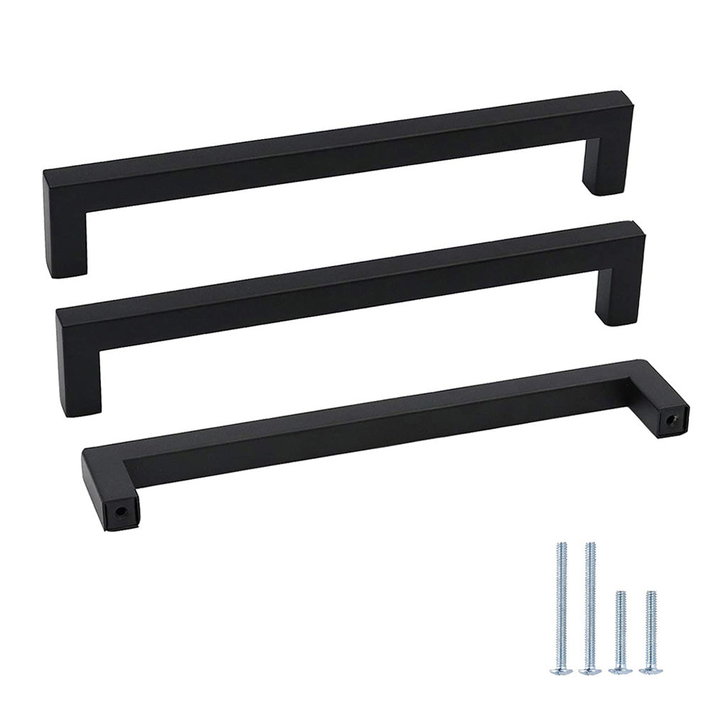 1 Pack Solid Brushed Satin Square Bar Pull Handles