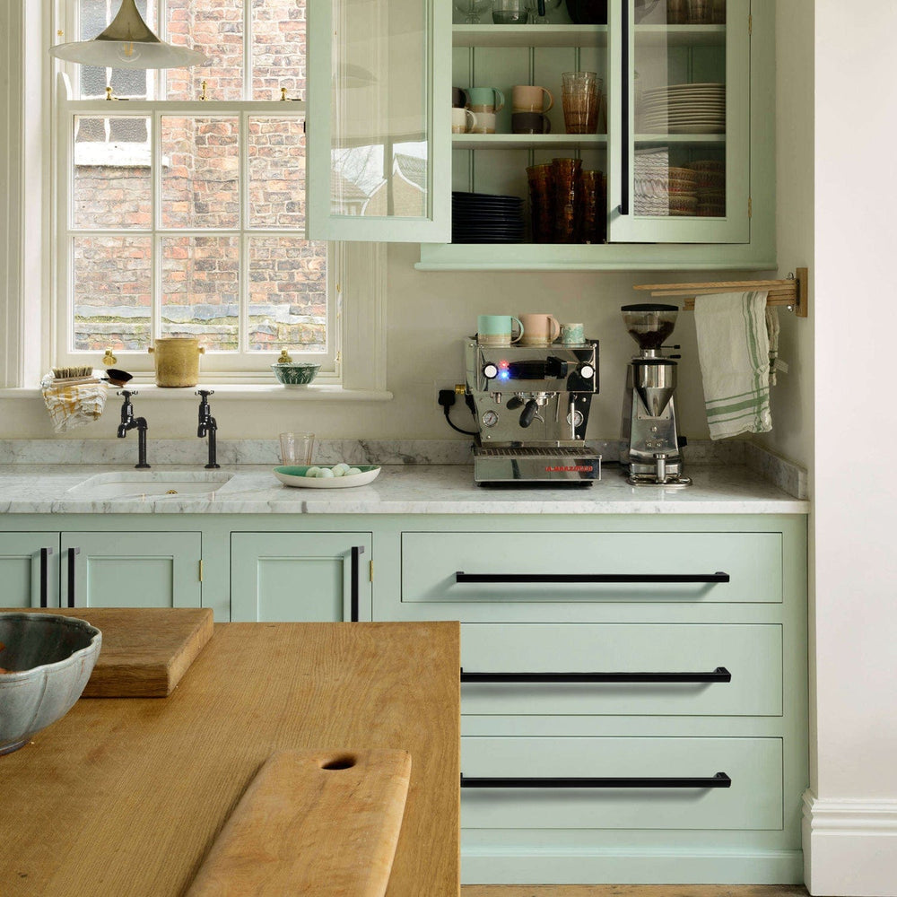 1 Pack Solid Brushed Satin Square Bar Pull Handles