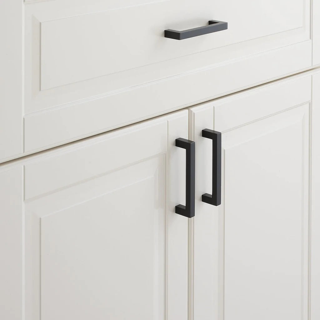 1 Pack Solid Brushed Satin Square Bar Pull Handles