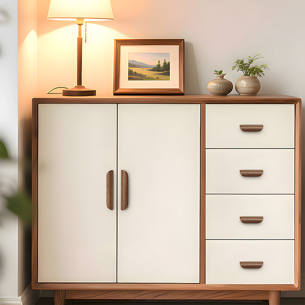 Minimalist Walnut Wood Finger Edge Cabinet Pulls