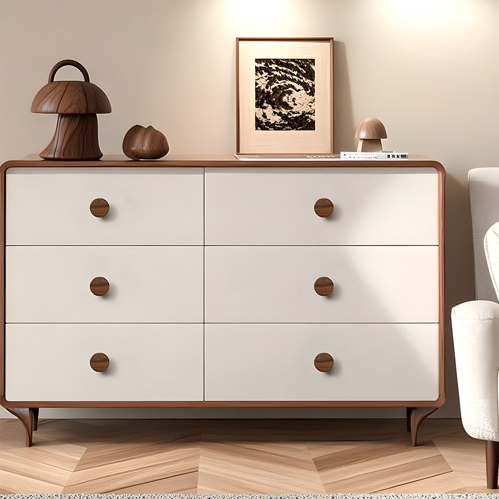 Minimalist Walnut Wood Finger Edge Cabinet Pulls