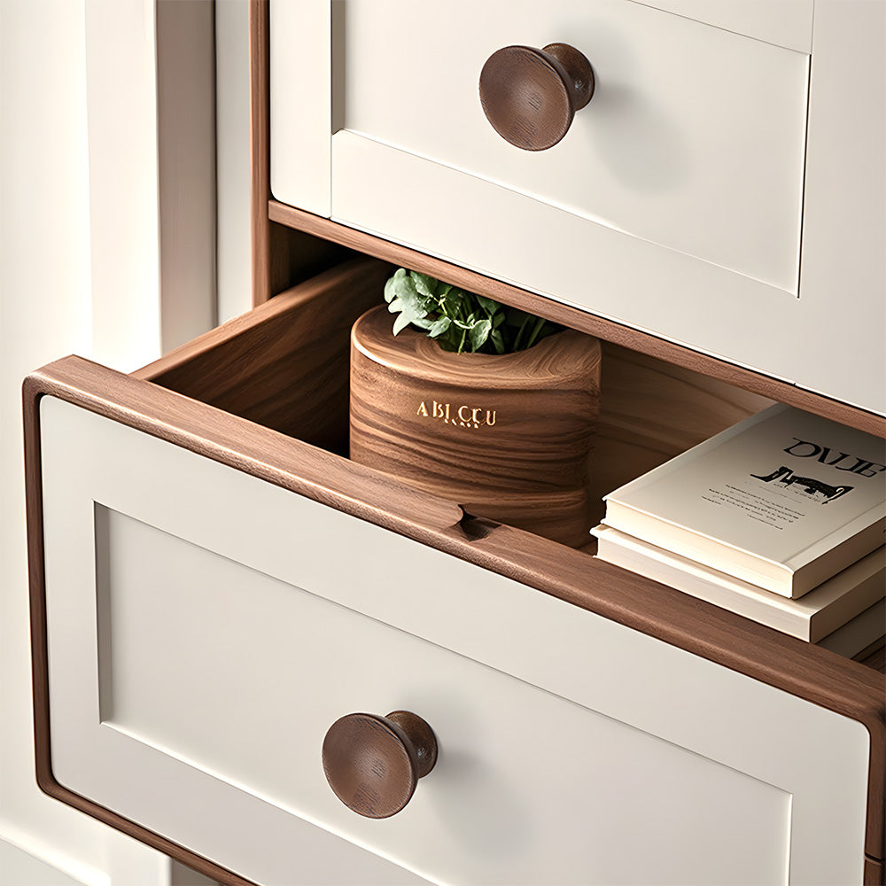 Minimalist Walnut Wood Finger Edge Cabinet Pulls