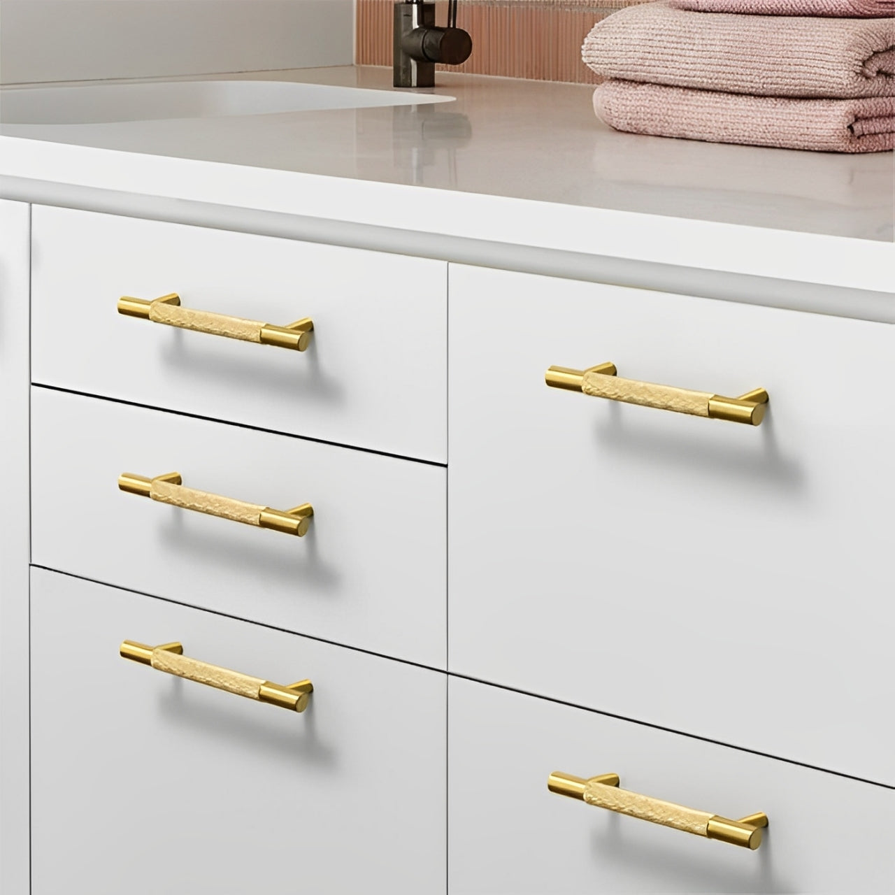 Aluminum Alloy Cabinet Doors Knurled Handles