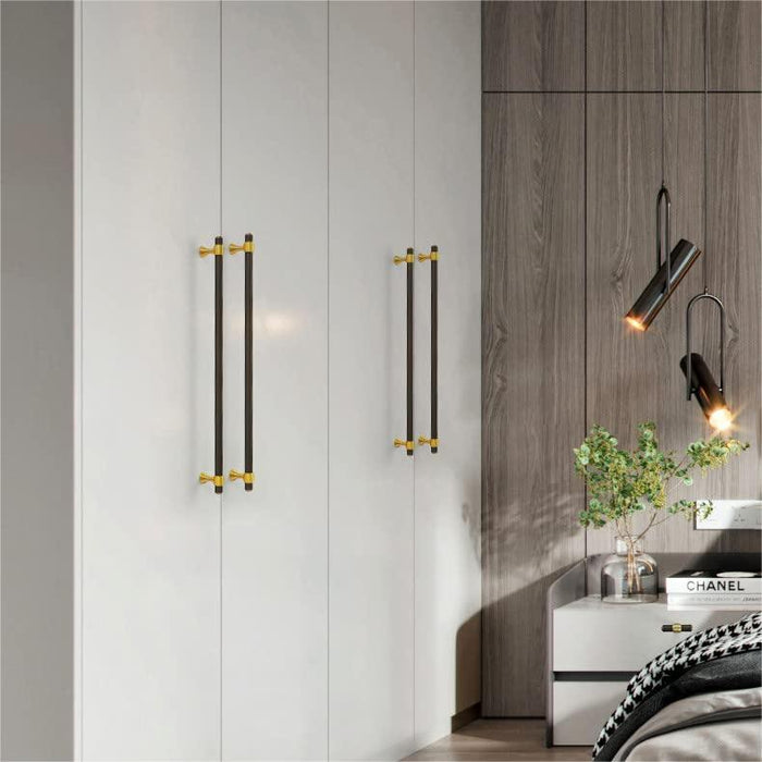 Gold&Black Drawer Kitchen Cupboard Handles