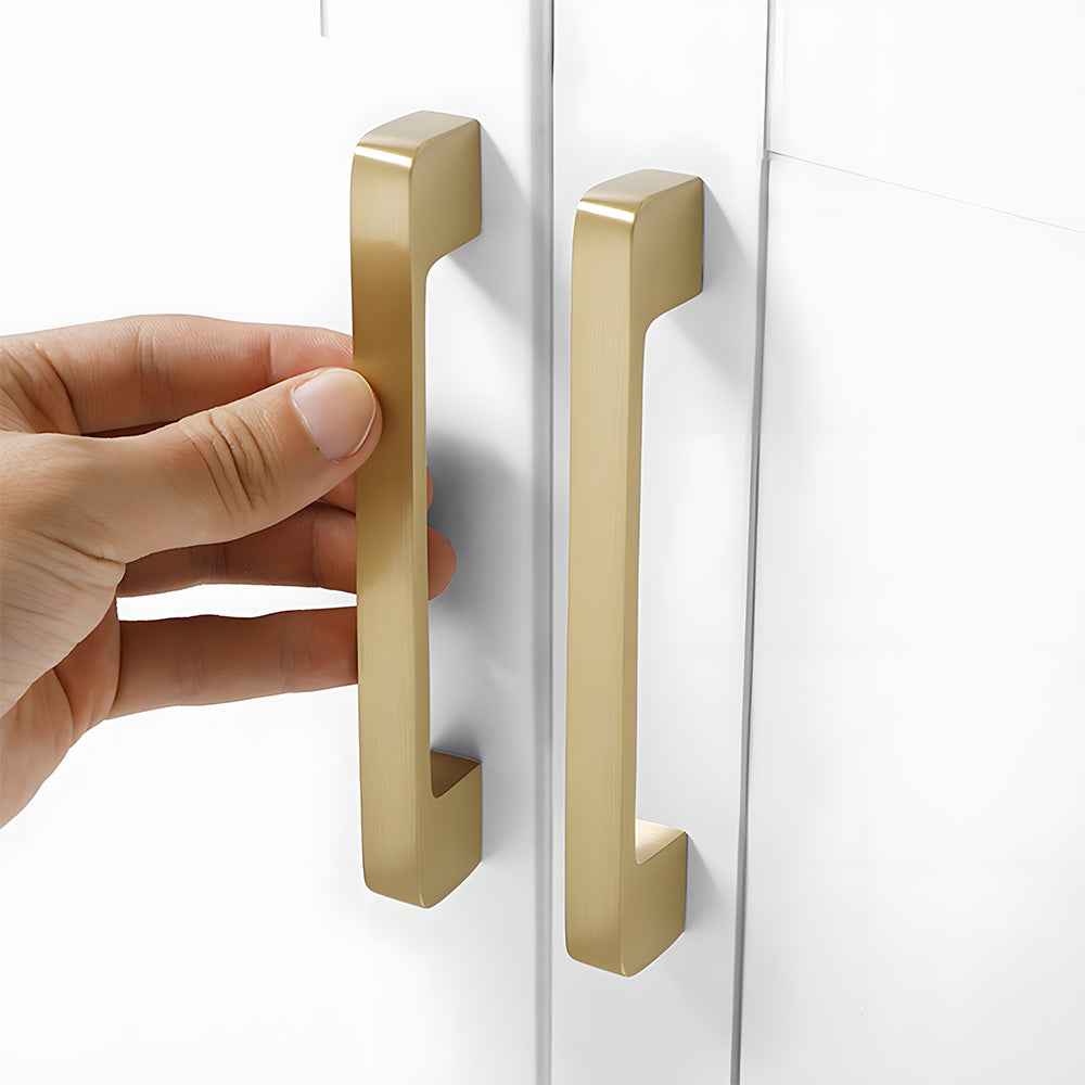 Modern Gold Solid Brass Kitchen Cabinet Handles