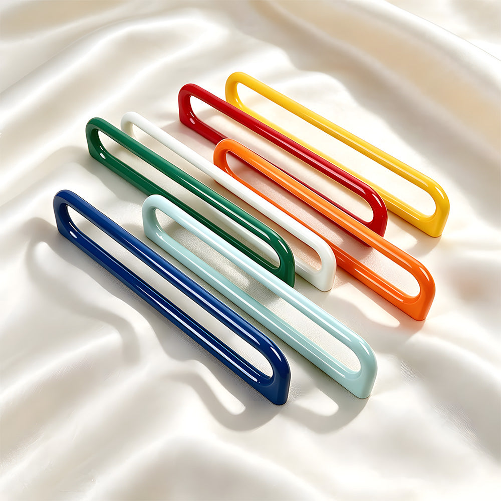 Modern Gloss Oval D-Bar Cabinet Handles
