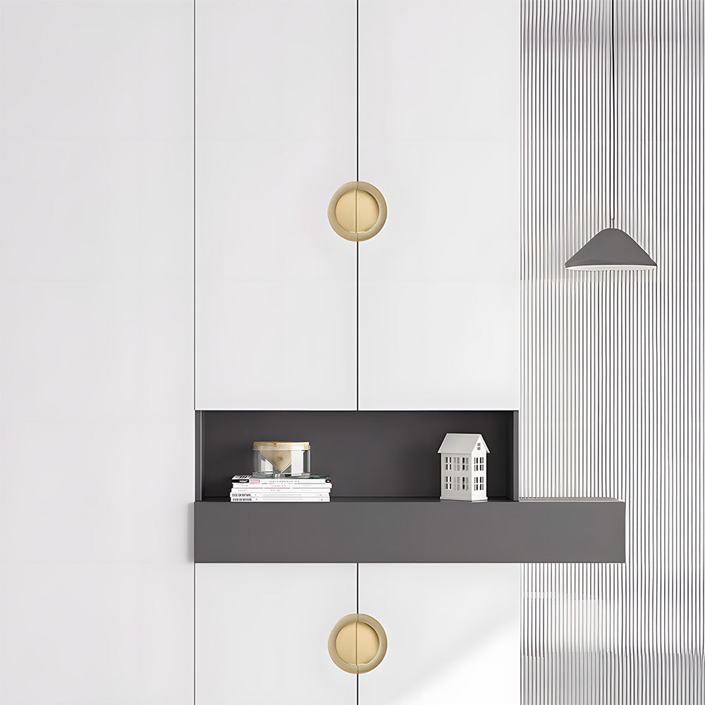 Stylish Semi-circle Embedded Drawer Handles