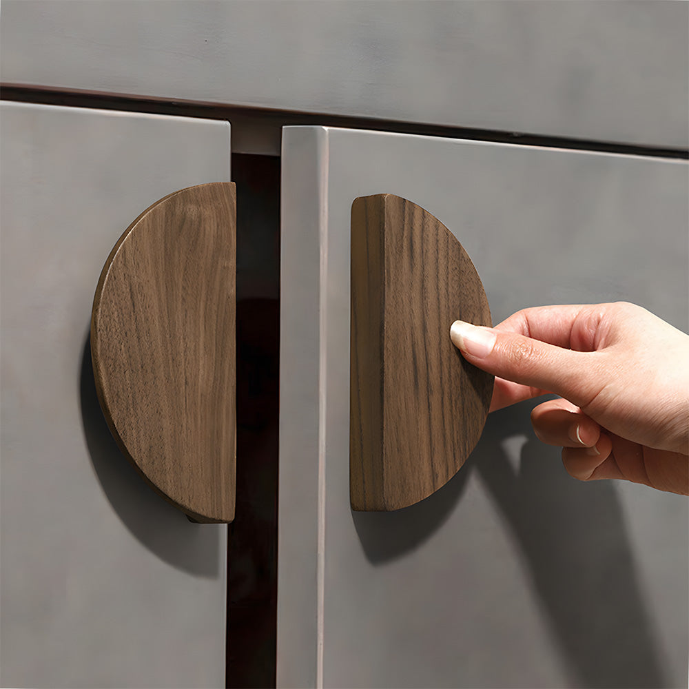 Modern Semi Circle Wood Kitchen Cabinet Handles