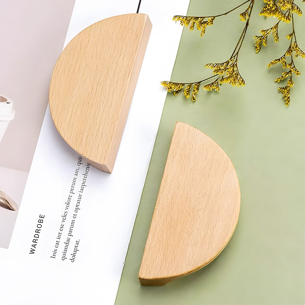 Modern Semi Circle Wood Kitchen Cabinet Handles