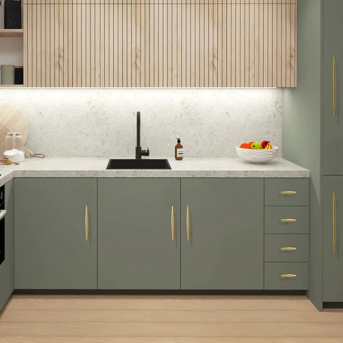 Modern Solid Brass Kitchen Cabinet Handles