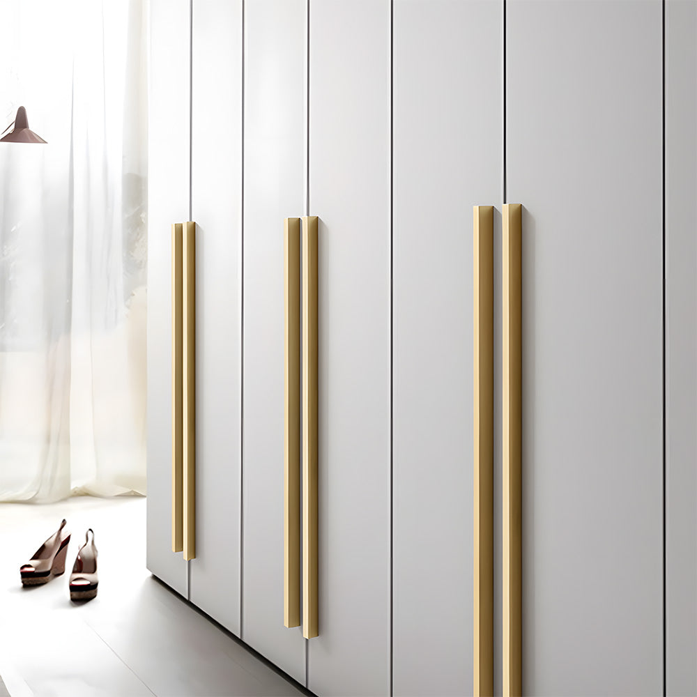 Modern L Type Solid Brass Cupboard Pulls