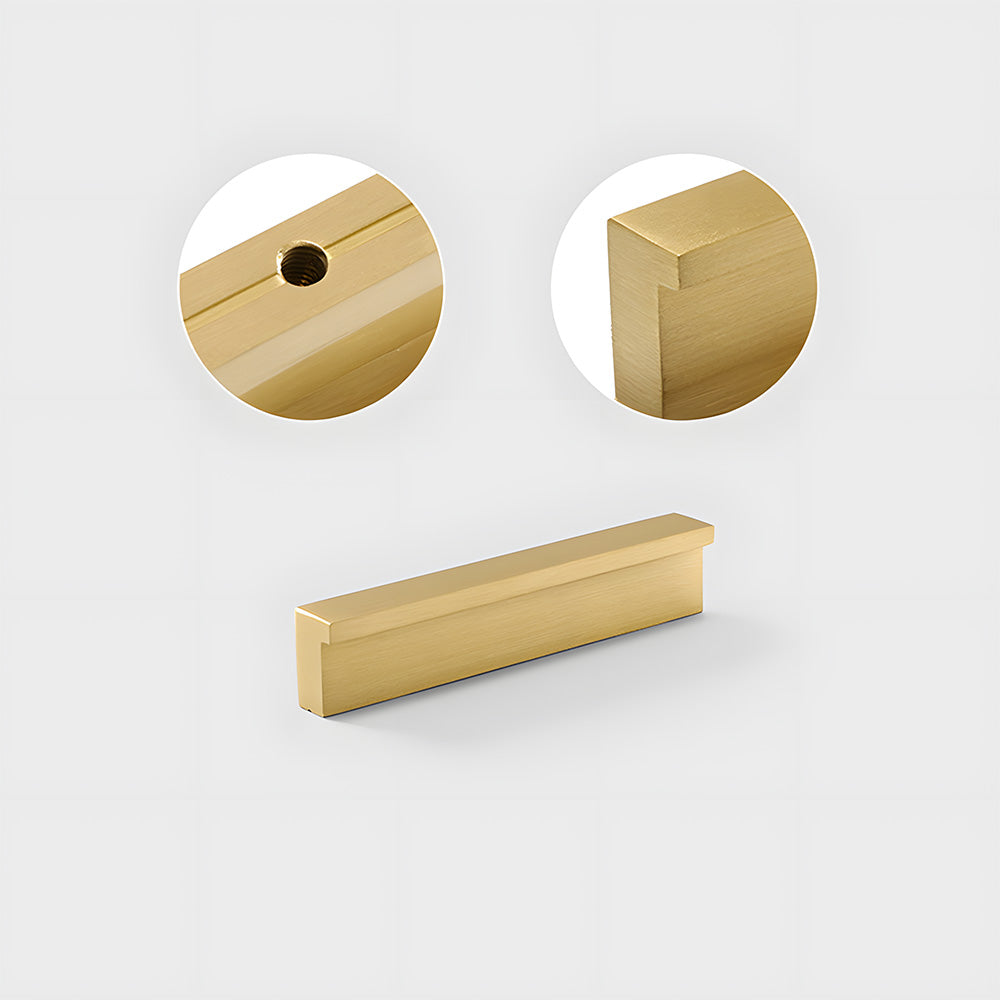 Modern L Type Solid Brass Cupboard Pulls