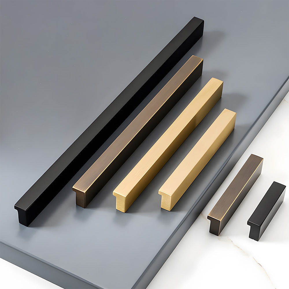 Modern L Type Solid Brass Cupboard Pulls