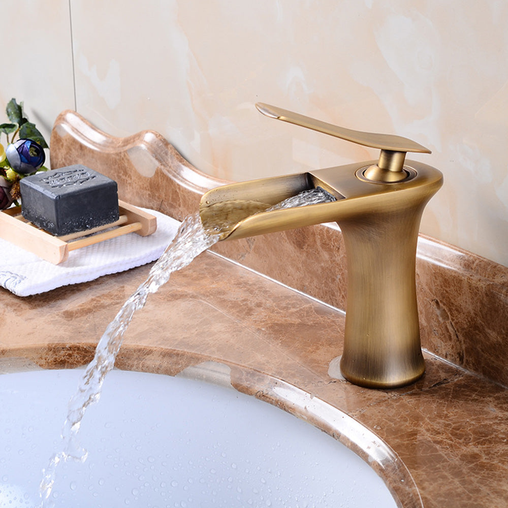 Contemporary Solid Brass Single Lever Mono Basin Mixer Tap