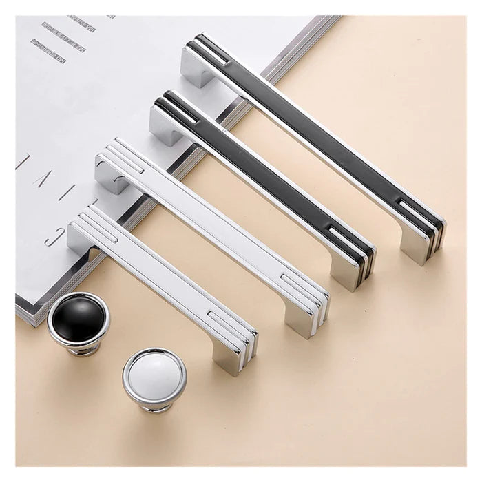 Goldenwarmuk Kitchen Cabinet Pulls Modern Black Chrome Cupboard Handles