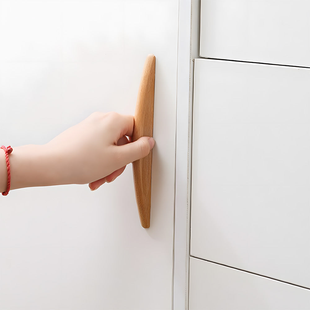 Modern Natural Wood Cupboard Handles