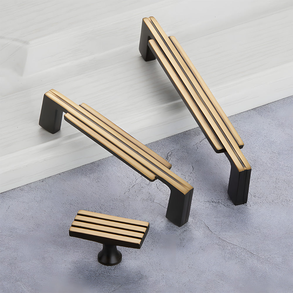 Luxury Art Deco Brass Cabinet Handles