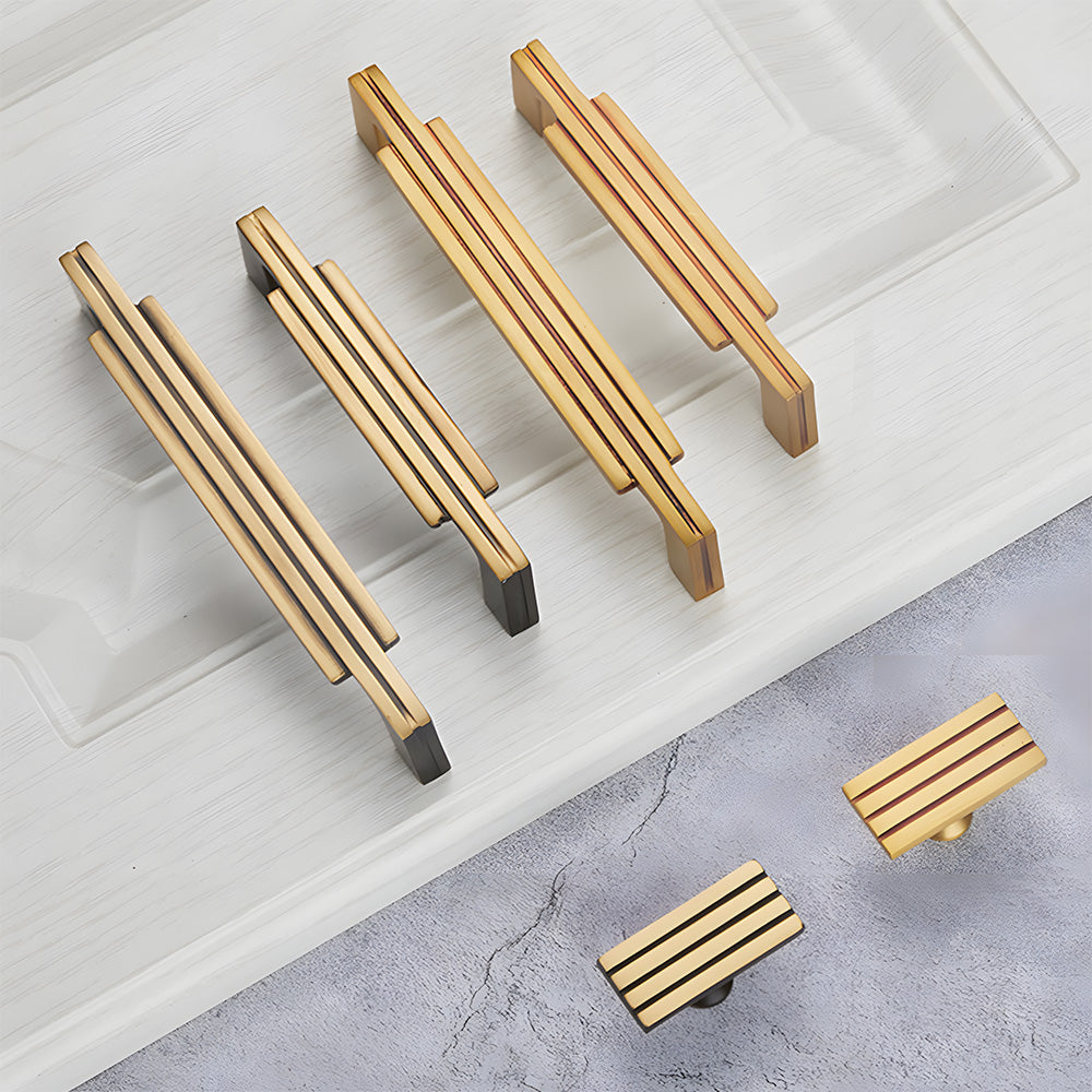 Luxury Art Deco Brass Cabinet Handles