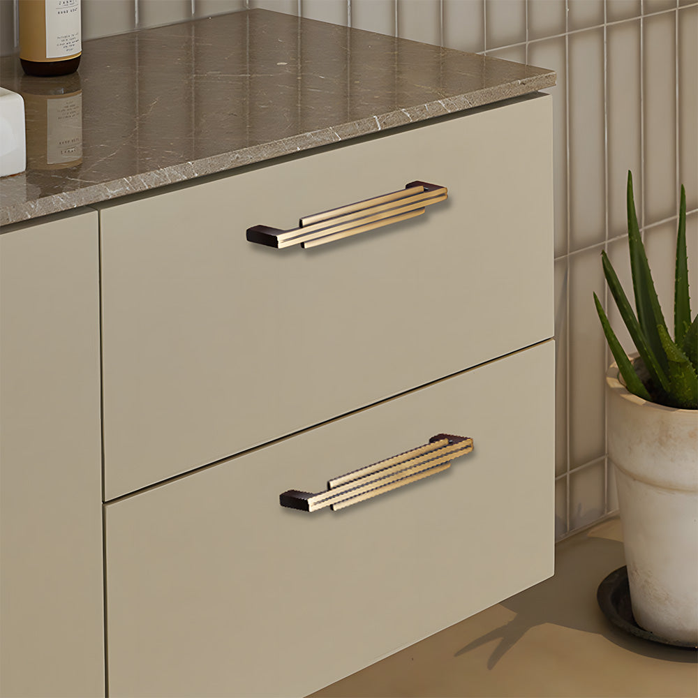 Luxury Art Deco Brass Cabinet Handles