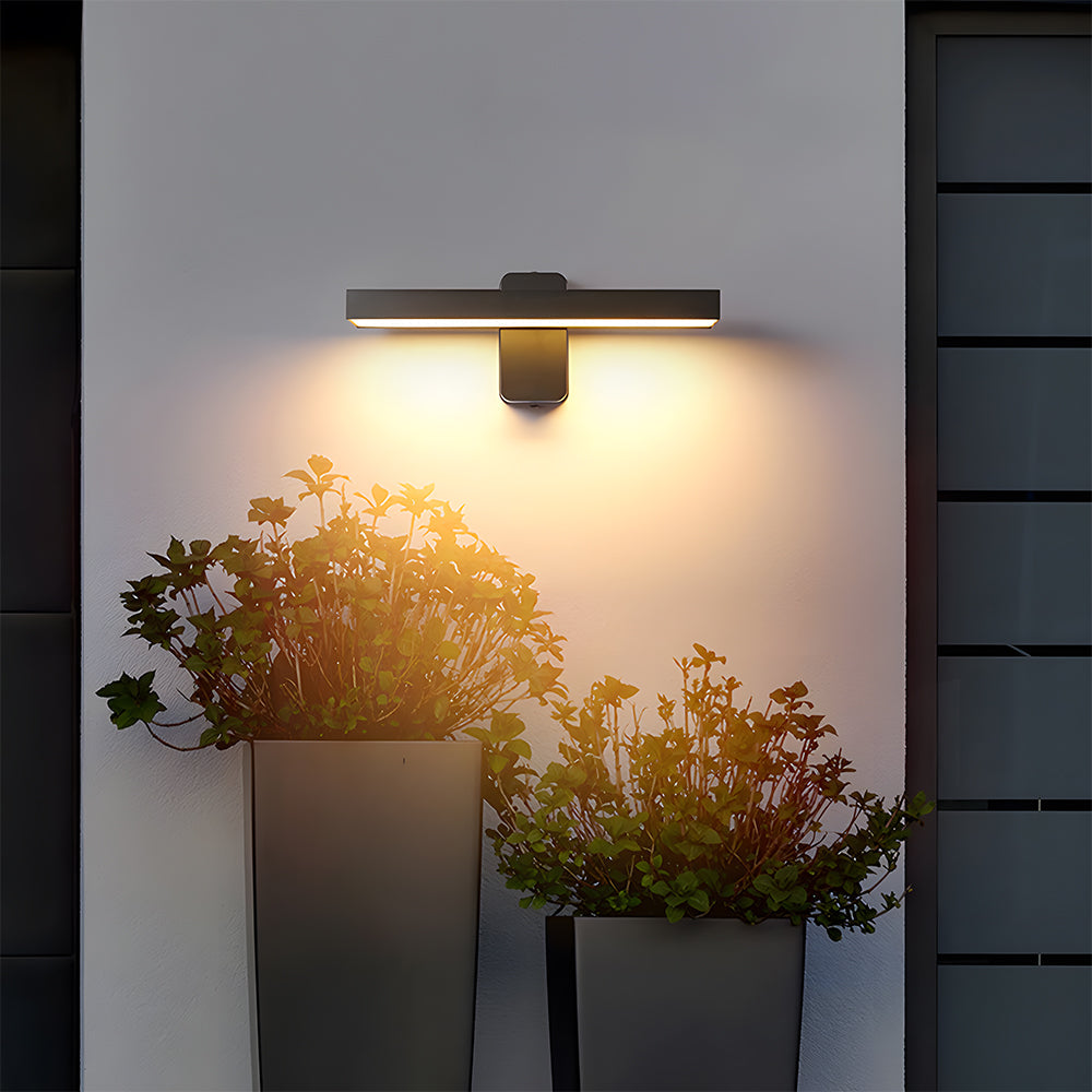 Vintage IP65 Adjustable LED Black Outdoor Wall Light