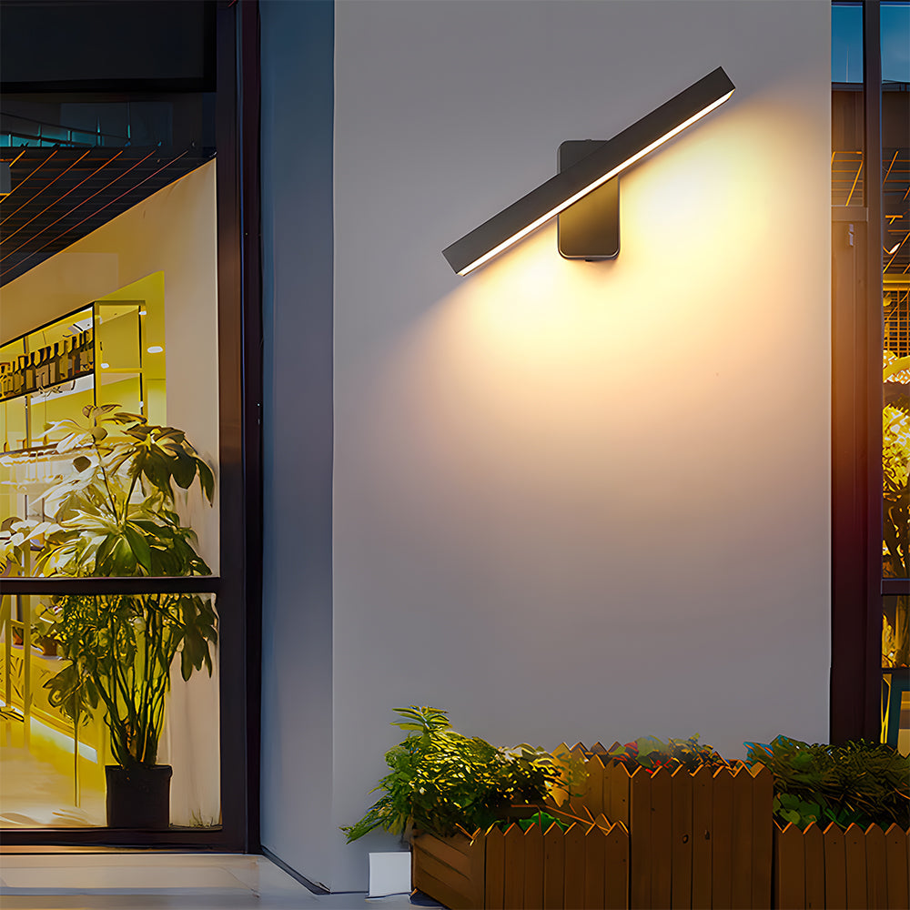 Vintage IP65 Adjustable LED Black Outdoor Wall Light