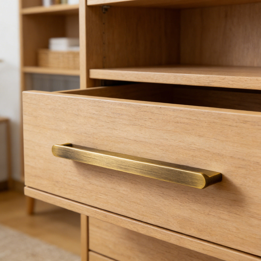 Simple Bronze Brass Cabinet Handles For Kitchen
