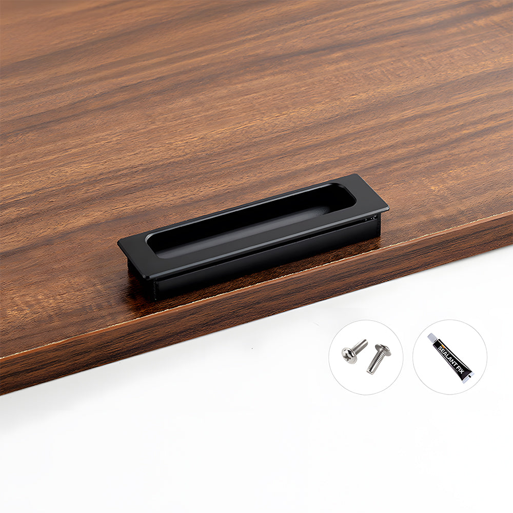 Retro Invisible Recessed Finger Edge Pull Cabinet Handles