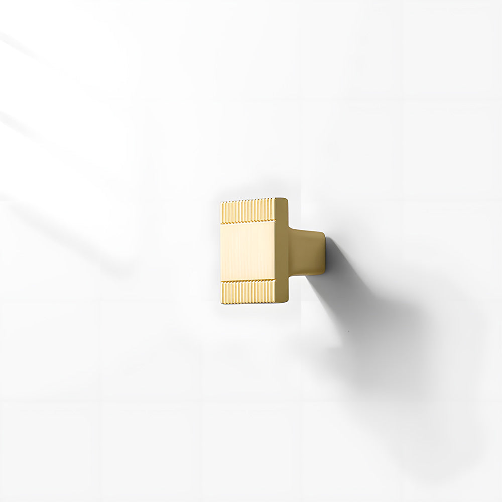 Square Textured Gold & Black Drawer Handles