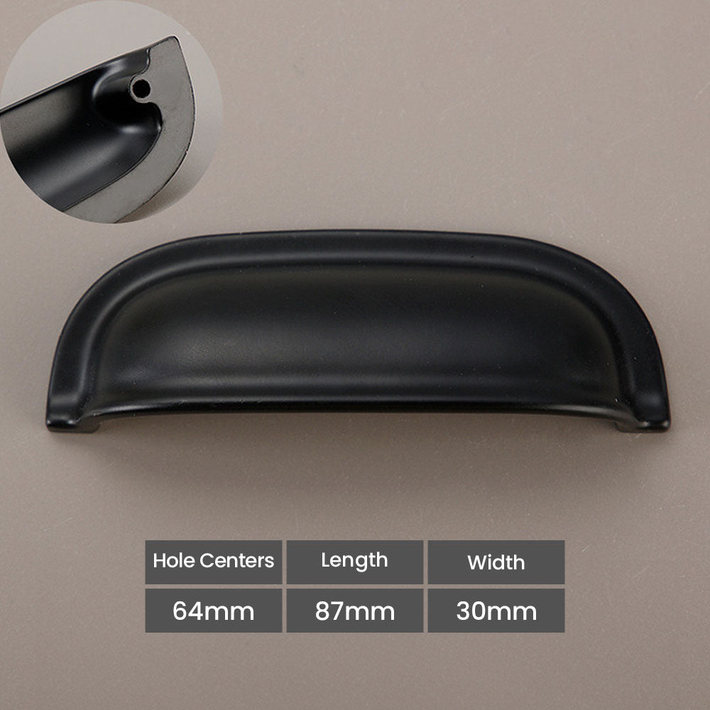 Classic Modern Zinc Alloy Kitchen Cabinet Drawer Cup Handles
