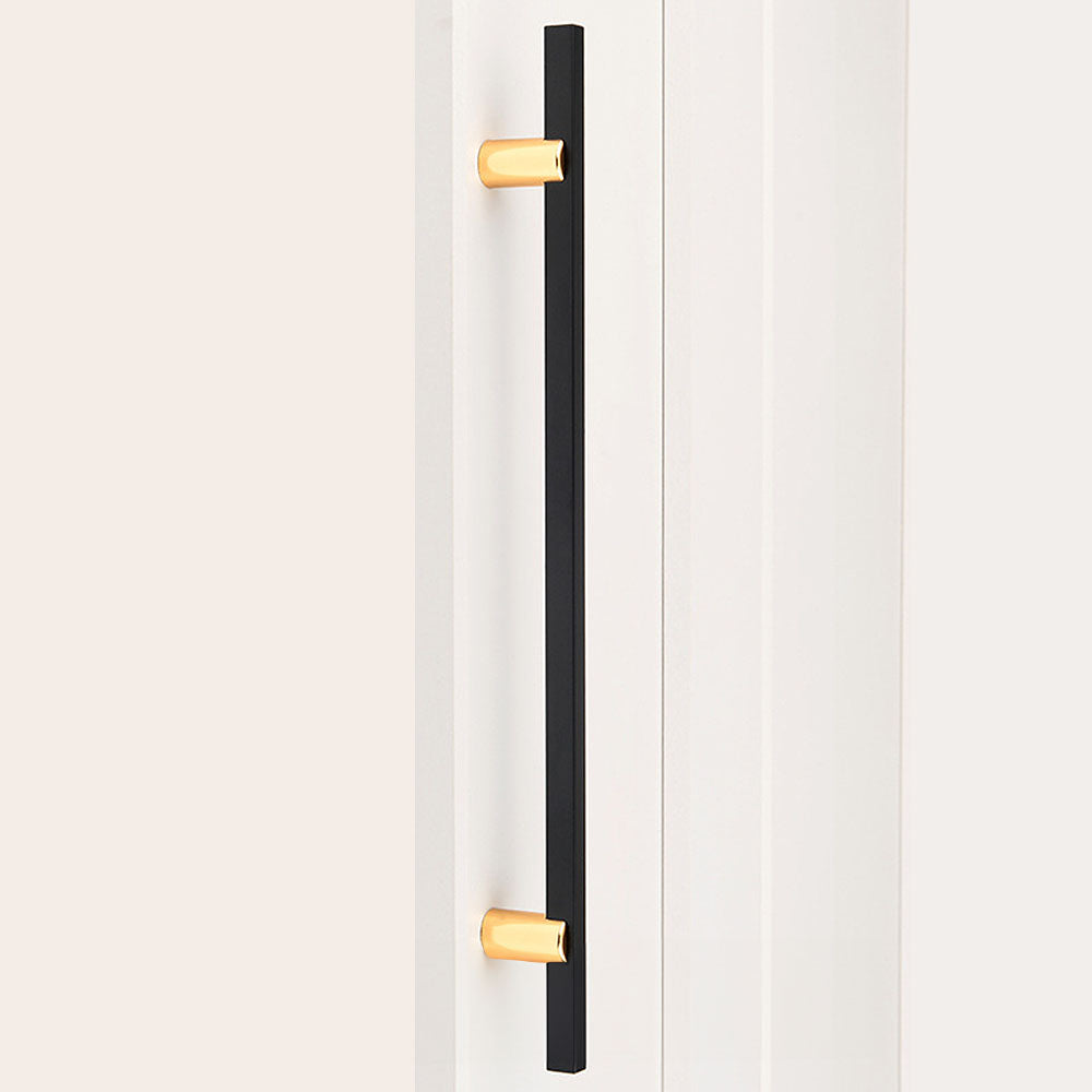 Modern Two-tone Black Gold Wardrobe Cabinet Door Handles