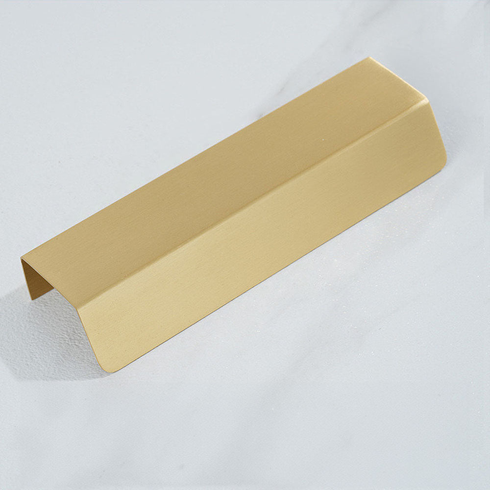Modern Gold Brass Hidden Finger Cabinet Pulls