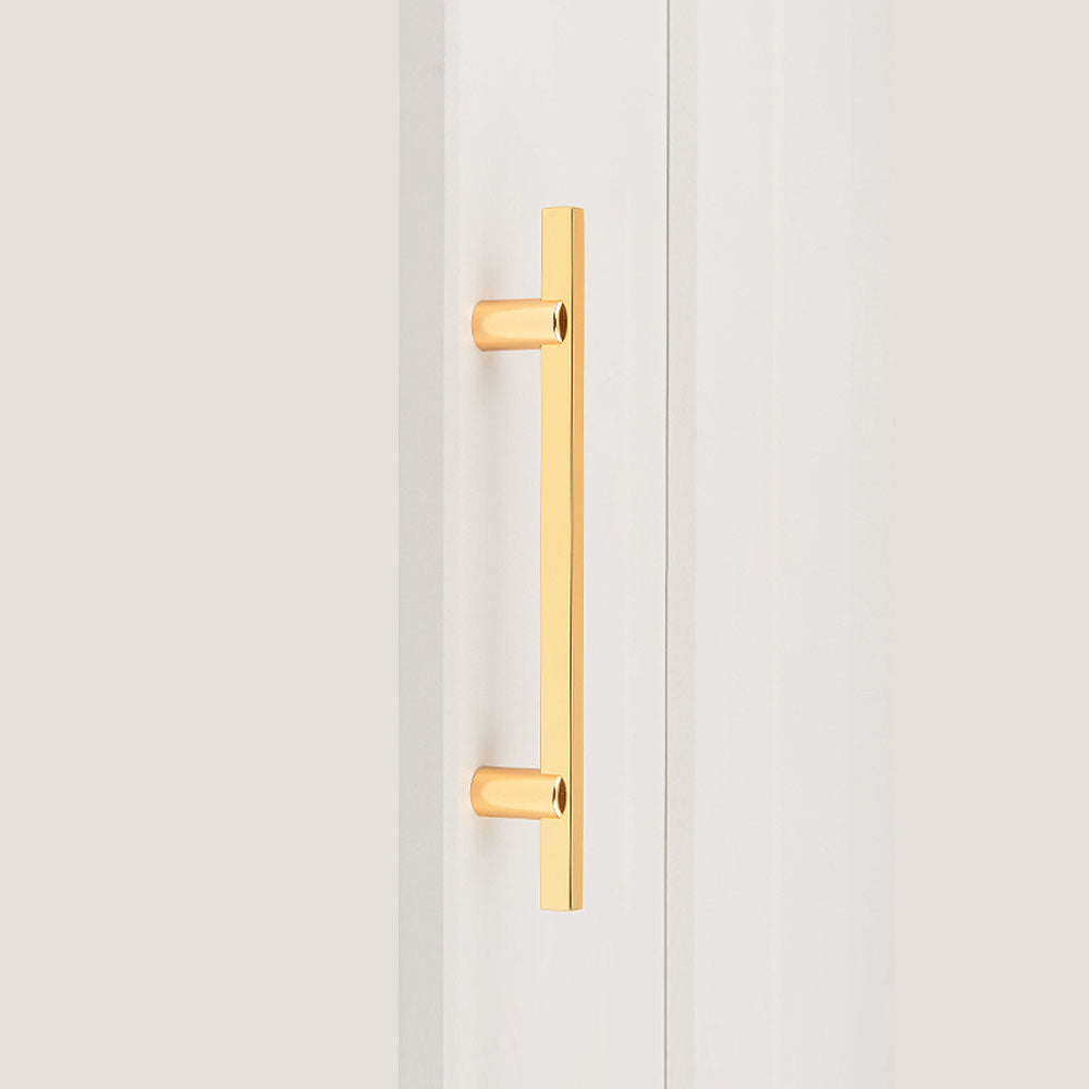 Modern Two-tone Black Gold Wardrobe Cabinet Door Handles