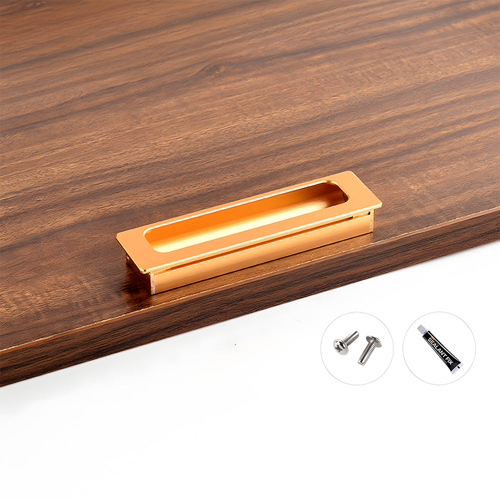 Retro Invisible Recessed Finger Edge Pull Cabinet Handles