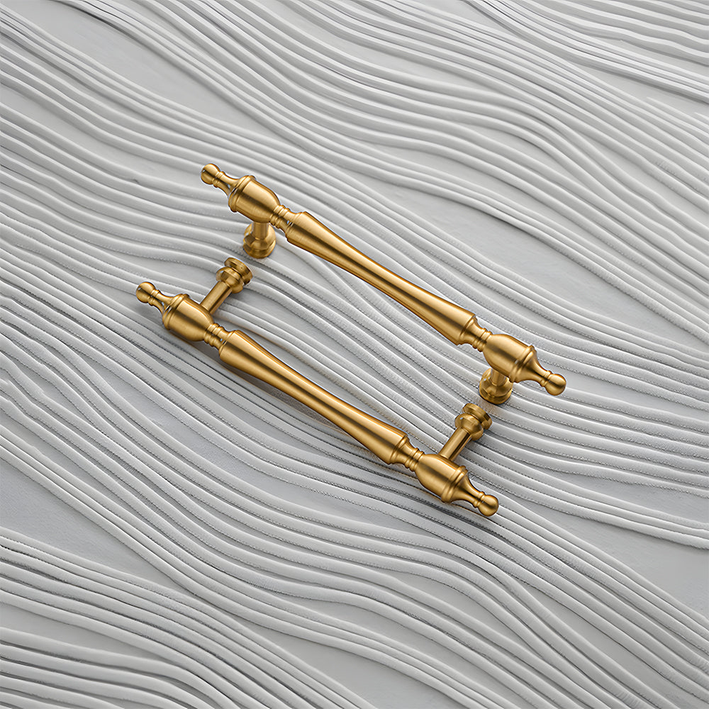 Vintage Brass Wardrobe Cabinet Door Handles