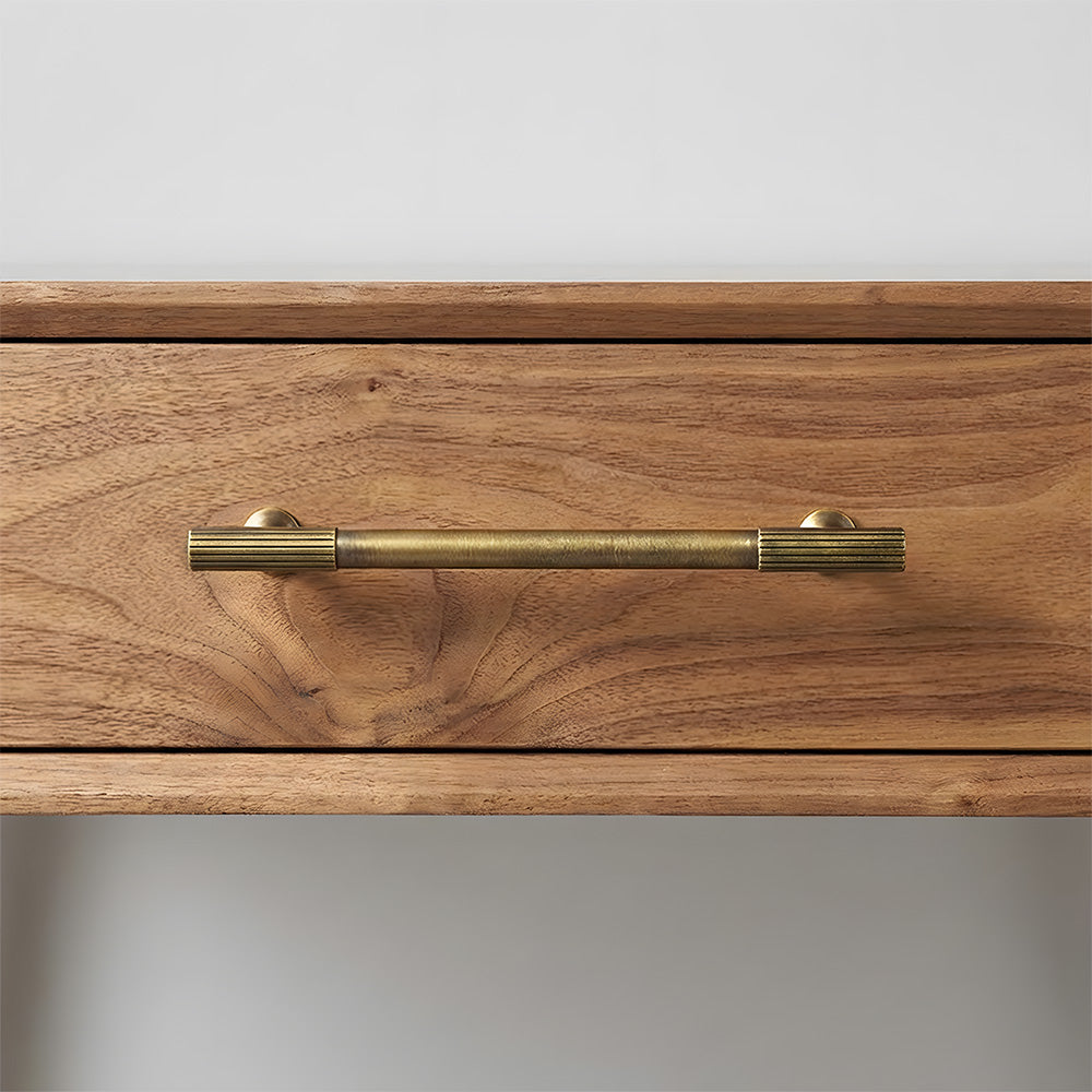 Retro Stripe Antique Brass Kitchen Handles Drawer Pulls