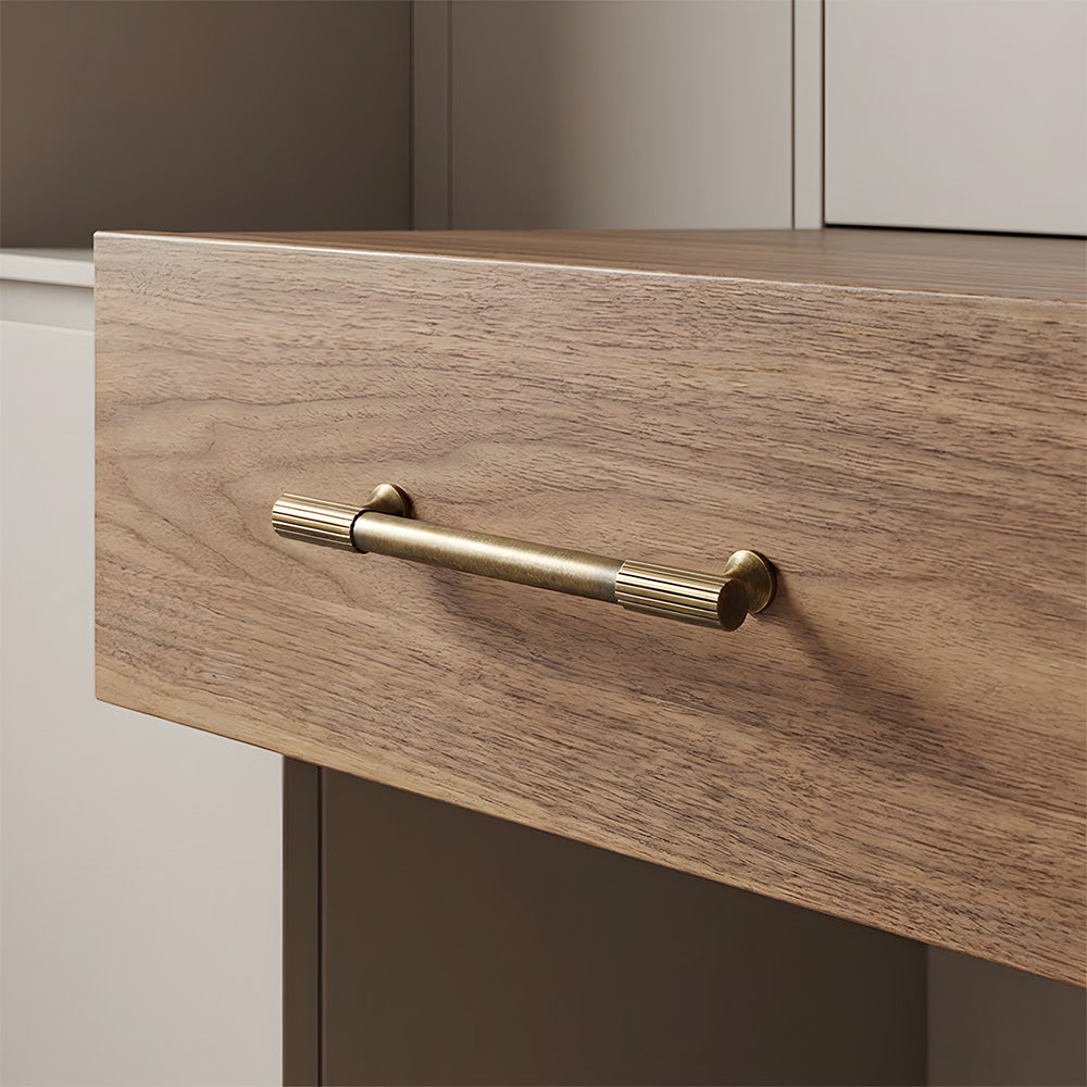 Retro Stripe Antique Brass Kitchen Handles Drawer Pulls